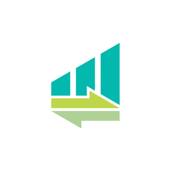 Business Increase Chart Arrow Logo — Stock Vector