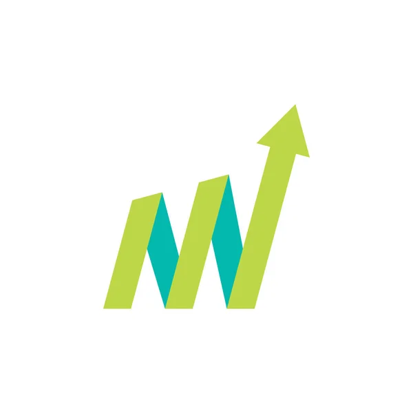 Geschäftswachstum Diagramm Pfeil Logo — Stockvektor