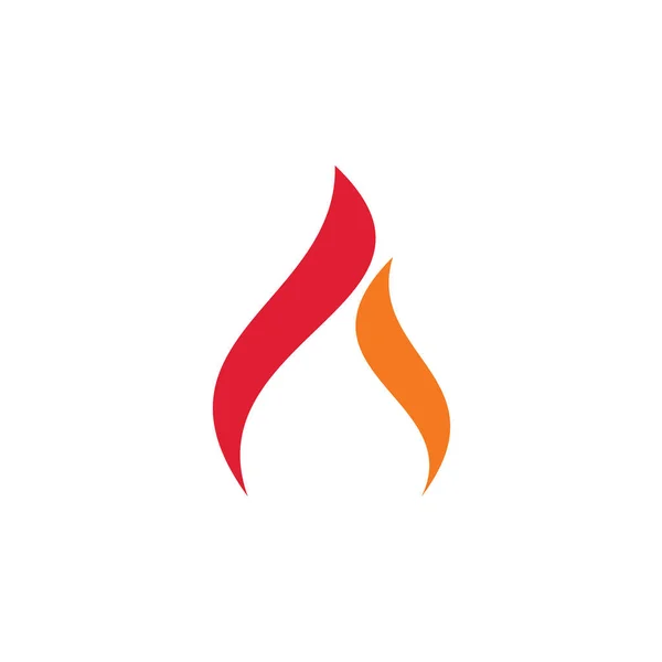 Lågan Flammar Vektor Logo — Stock vektor