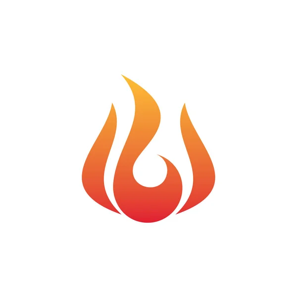 Lågan Flammar Vektor Logo — Stock vektor