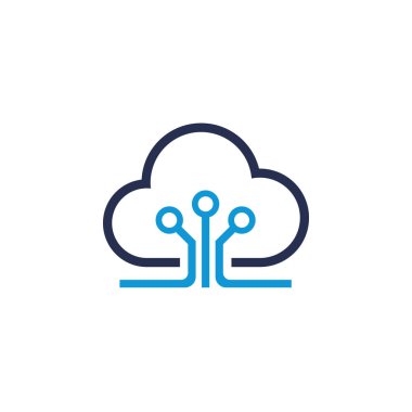 Bulut vektör logo iş için uygun