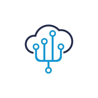 Bulut vektör logo iş için uygun