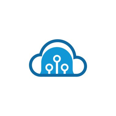 Bulut vektör logo iş için uygun