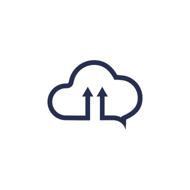 Bulut vektör logo iş için uygun