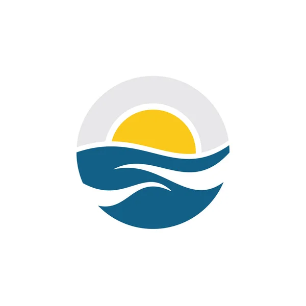 Havet Logo Design Vektor — Stock vektor