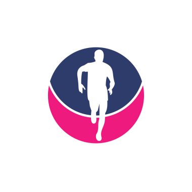 Sağlıklı spor logo vektör çalıştıran