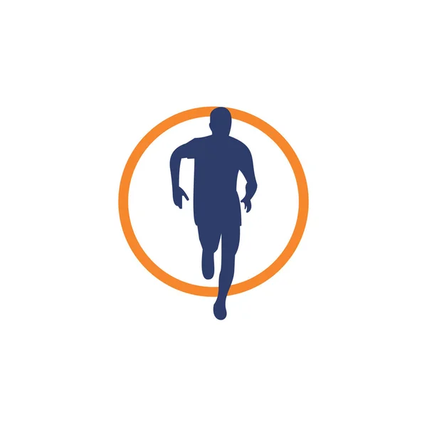 Sport Course Sain Logo Vecteur — Image vectorielle