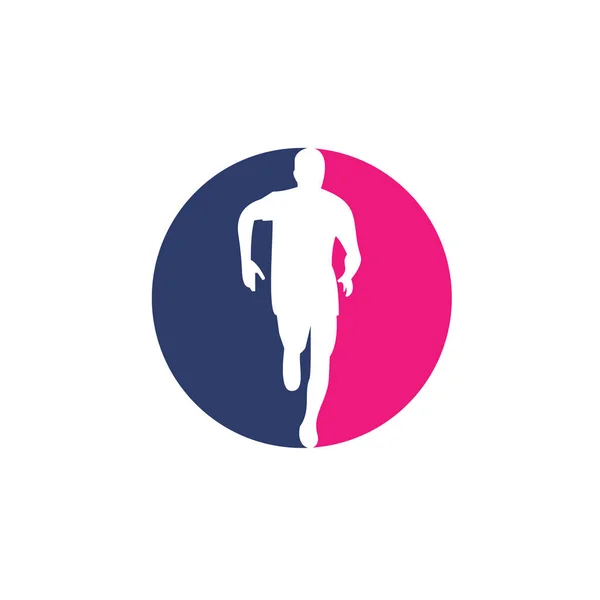 Vetor Logotipo Esporte Corrida Saudável —  Vetores de Stock