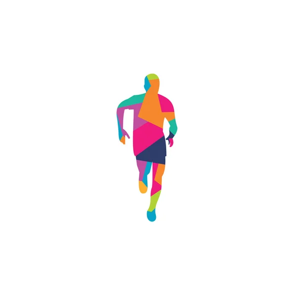 Egészséges Futás Sport Logo Vektoros — Stock Vector