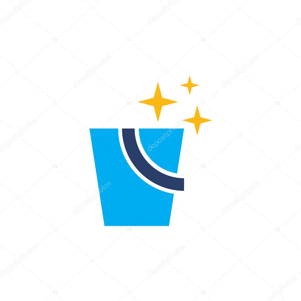 House Cleaning tools logo vector