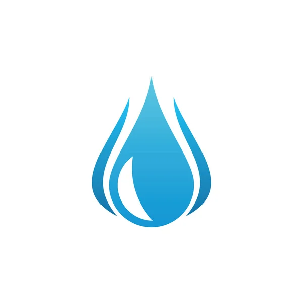 Natura Spruzzi Acqua Logo — Vettoriale Stock