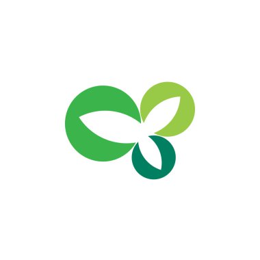 Yeşil ekoloji vektör logosu