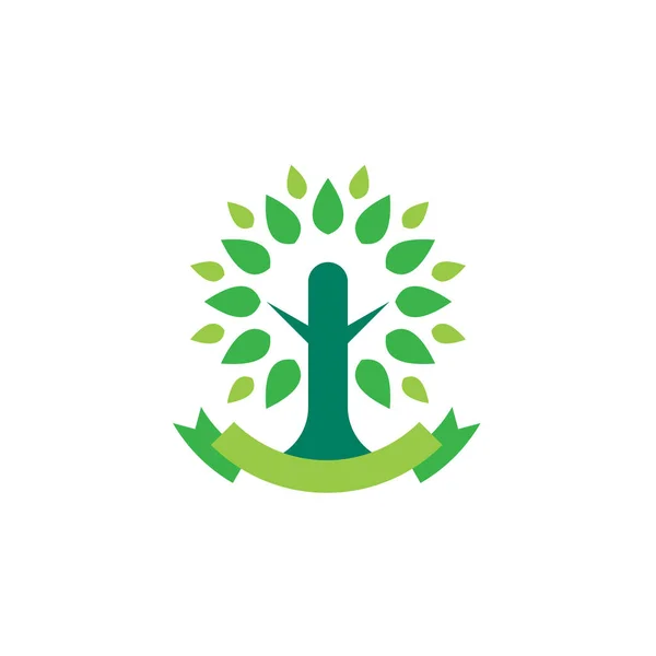 Logotipo Vector Ecologia Verde — Vetor de Stock