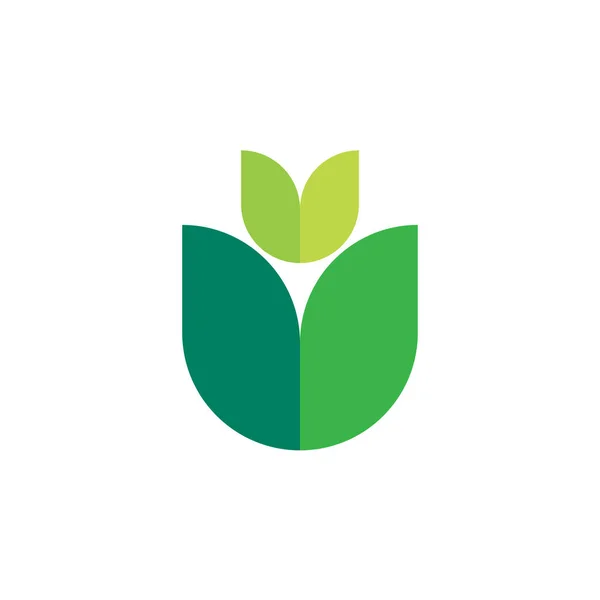 Logotipo Vector Ecologia Verde — Vetor de Stock