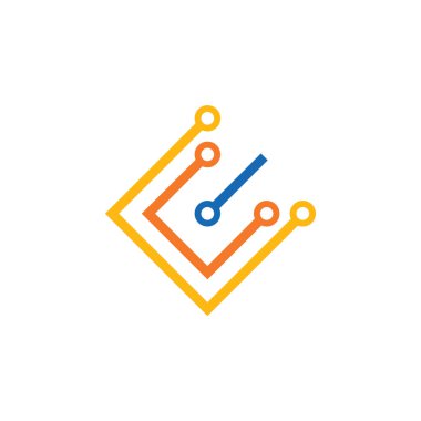 Teknoloji bağlantısı vektör logosu