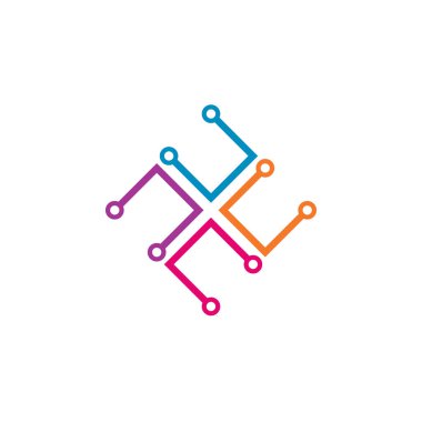 Teknoloji bağlantısı vektör logosu