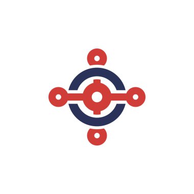 Teknoloji bağlantısı vektör logosu