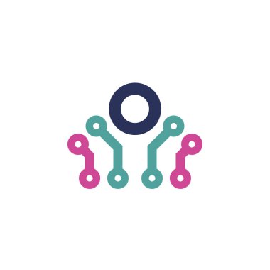 Teknoloji bağlantısı vektör logosu
