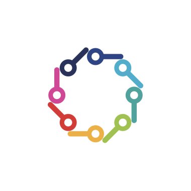 Teknoloji bağlantısı vektör logosu