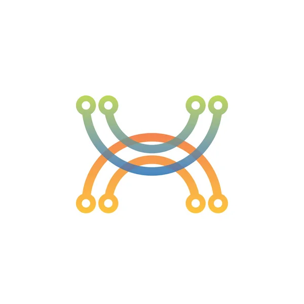 技術接続ベクトルのロゴ — ストックベクタ