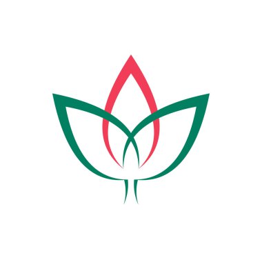 Doğal yaprak çiçek logo tasarımı