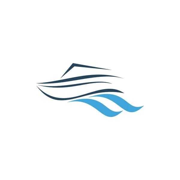 Jacht Marine Logo Wektor — Wektor stockowy