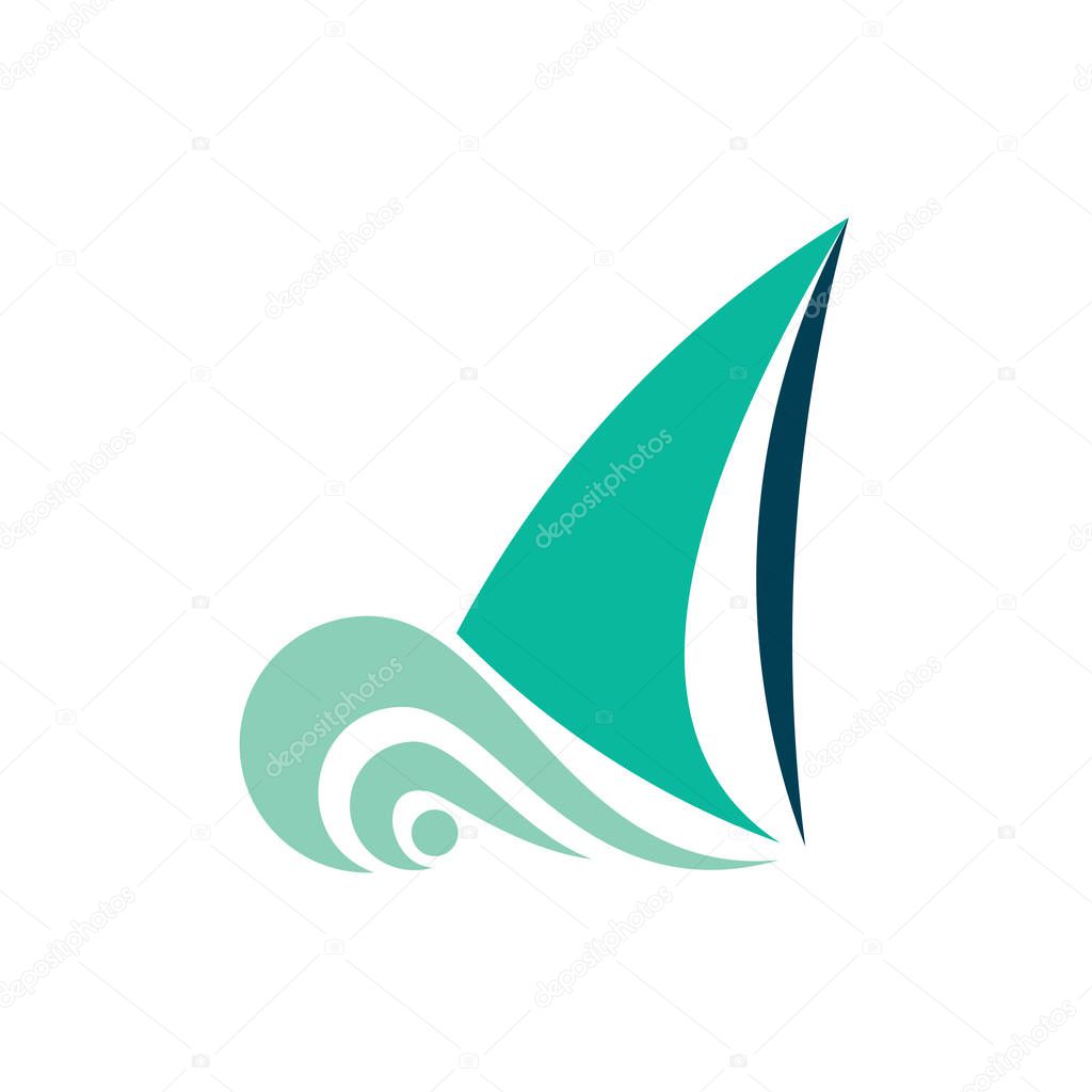 Yacht marine logo vector