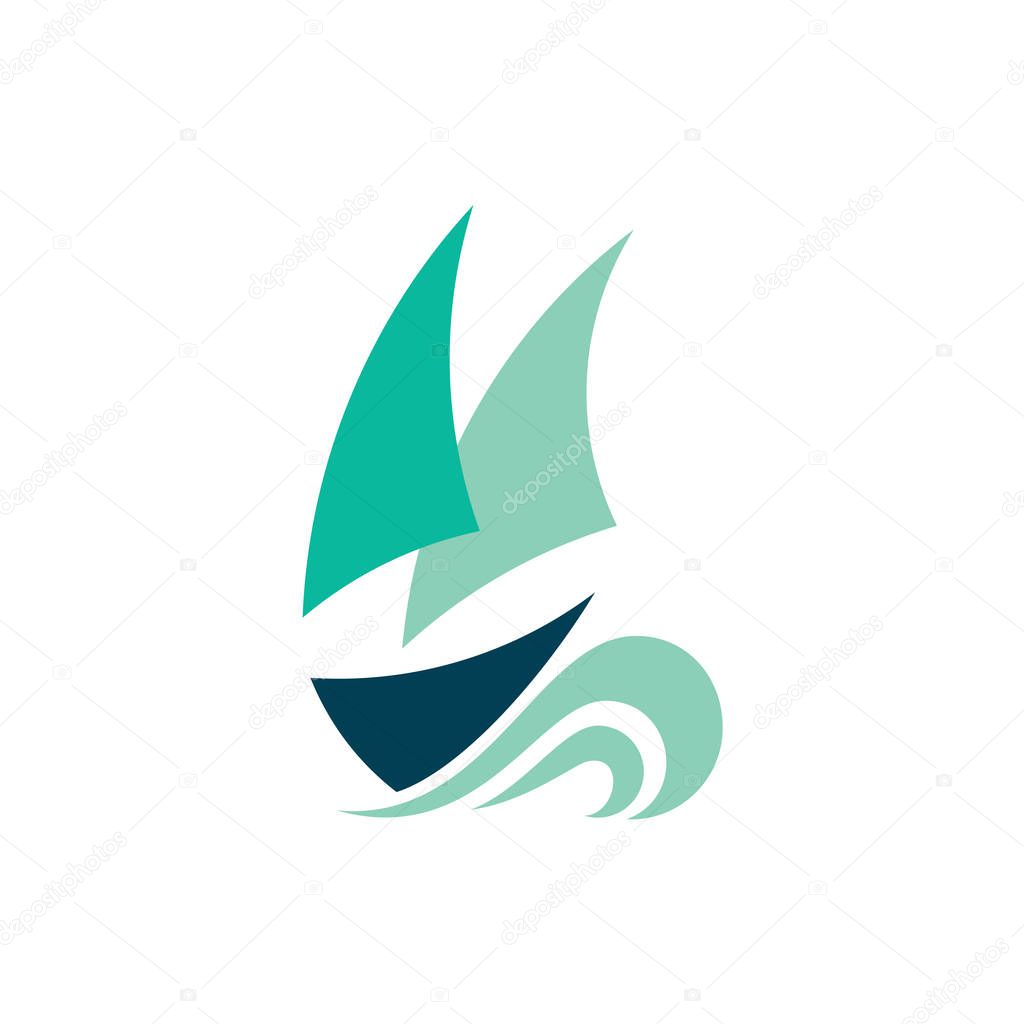 Yacht marine logo vector