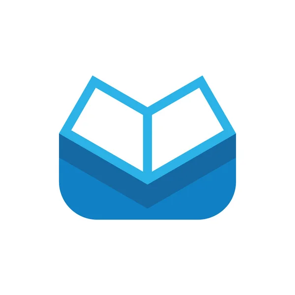 Design Logotipo Livro Conhecimento —  Vetores de Stock