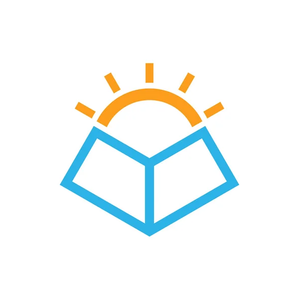 Tudás Könyv Logo Tervezés — Stock Vector