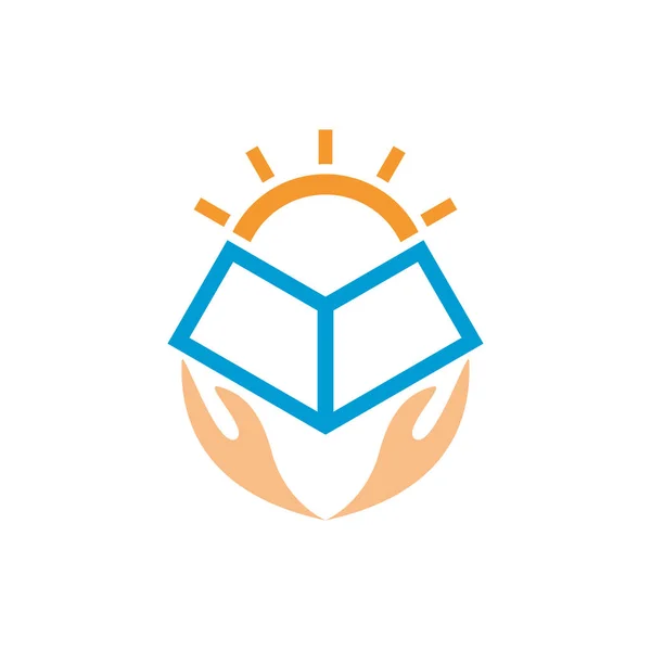 Kennis Boek Logo Ontwerp — Stockvector