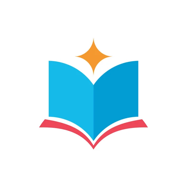 Design Logotipo Livro Conhecimento —  Vetores de Stock