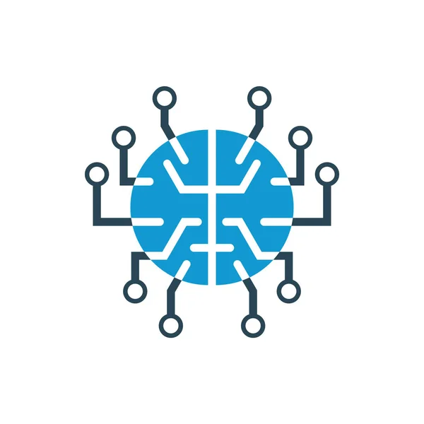 Projektowanie Logo Inteligencji Mózgu — Wektor stockowy