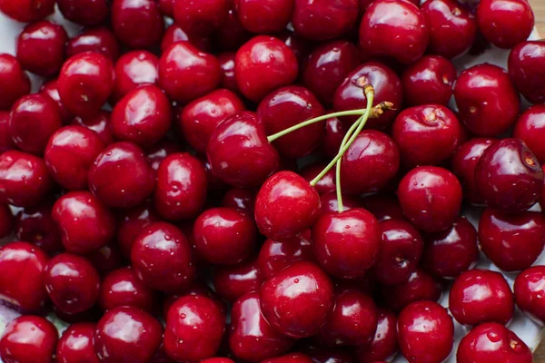 Latar belakang ceri merah. — Stok Foto