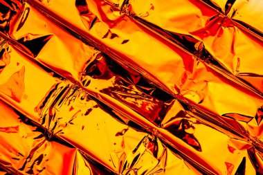 Üst arkaplan görünümü desenli folyo renkli turuncu gradyan.