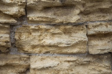 Sarı taş dokusuna. Kentimizin tarihi merkezinin tüm evler bu taştan yapılmış. Yüz yıl önce bu taş şehrin altında bulunan mayın mayınlı. Odessa, Ukrayna.