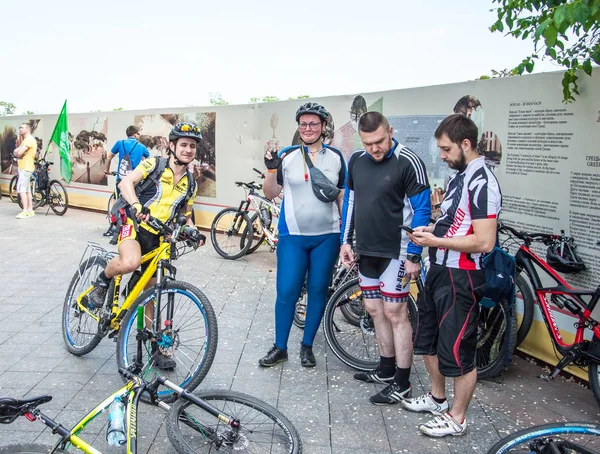 Odesa City Ukraine Mai 2019 Die Veranstaltung Fahrradtag Radfahrer Erwachsene — Stockfoto