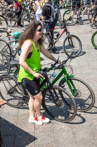 Odesa City Ukraine Mai 2019 Die Veranstaltung Fahrradtag Radfahrer Erwachsene — Stockfoto