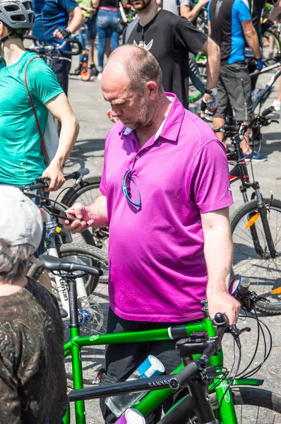 Odesa City Ukraine Mai 2019 Die Veranstaltung Fahrradtag Radfahrer Erwachsene — Stockfoto