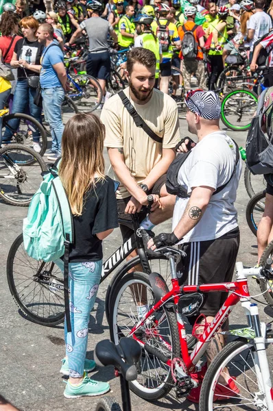 Odesa City Ukraine Mai 2019 Die Veranstaltung Fahrradtag Radfahrer Erwachsene — Stockfoto