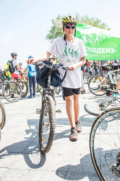 Odesa City Ukraine Mai 2019 Die Veranstaltung Fahrradtag Radfahrer Erwachsene — Stockfoto