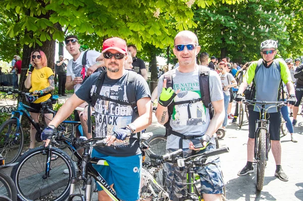 Odesa City Ukraine Mai 2019 Die Veranstaltung Fahrradtag Radfahrer Erwachsene — Stockfoto