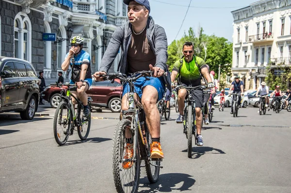 Odesa City Ukraine May 2019 Event Bicycle Day Bicyclists Adults — Stock Photo, Image