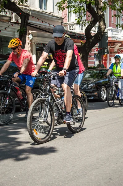 Odesa City Ukraine May 2019 Event Bicycle Day Bicyclists Adults — Stock Photo, Image