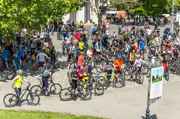 Odesa City Ukraine Mai 2019 Die Veranstaltung Fahrradtag Radfahrer Erwachsene — Stockfoto