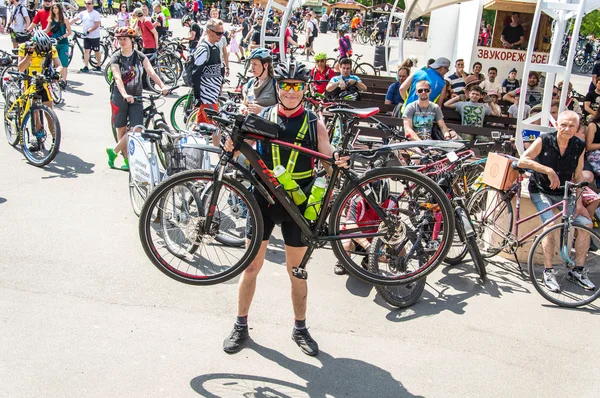 Odesa City Ukraine Mai 2019 Die Veranstaltung Fahrradtag Radfahrer Erwachsene — Stockfoto