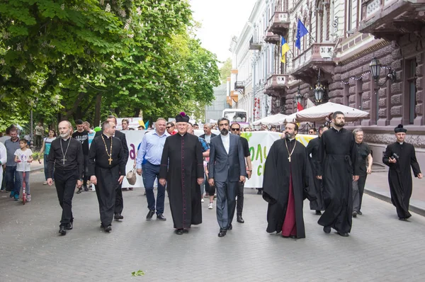 Odessa City Ucrânia Greek Square Maio 2019 Cidadãos Odessa Caminharam — Fotografia de Stock