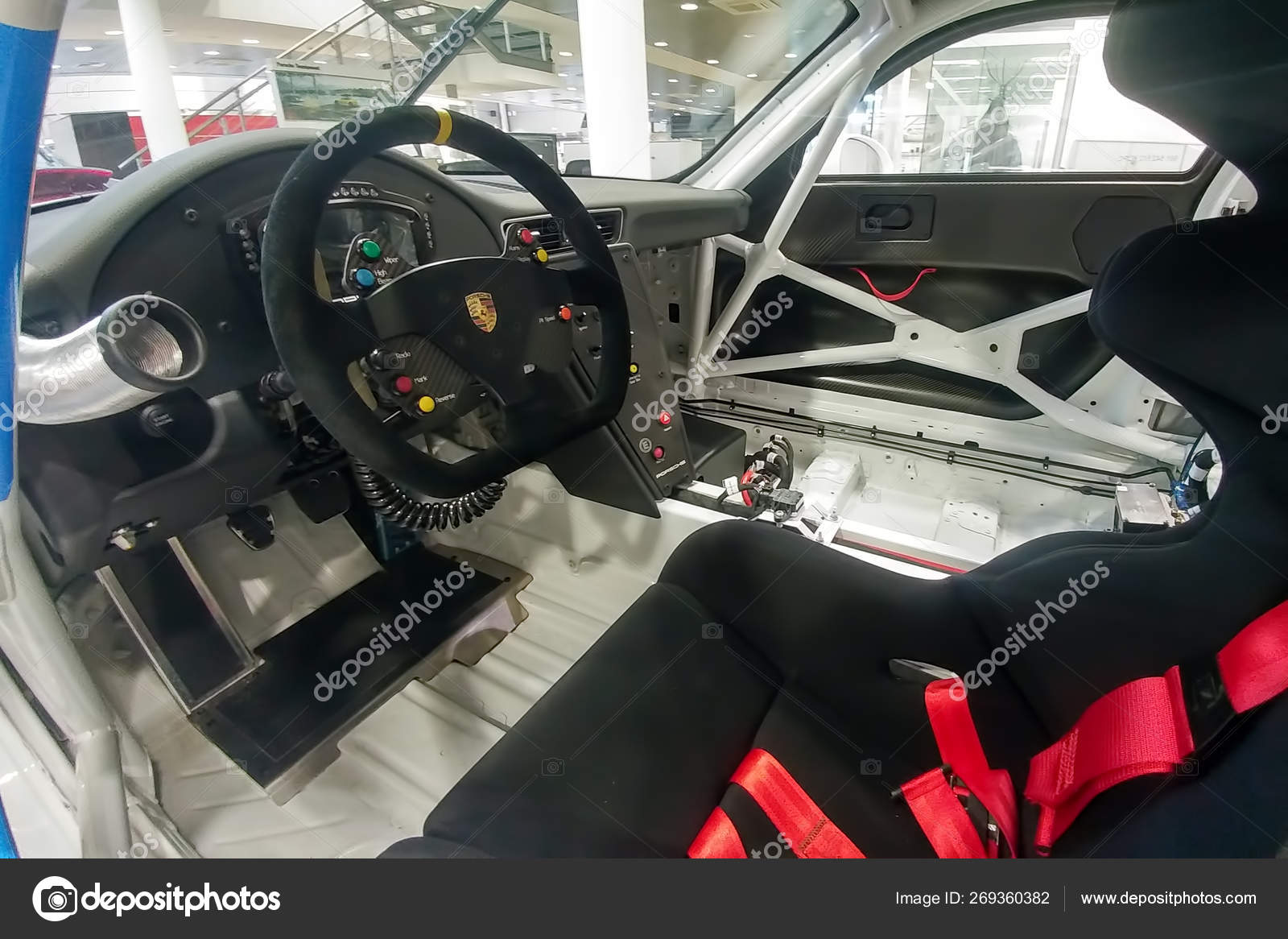 Russia Moscow May 06 2019 Racing Cockpit Of Porsche 911