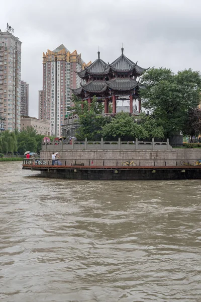 Inundación de verano en Chengdu China — Foto de Stock