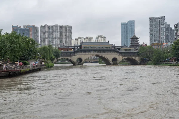 Letní povodeň v Chengdu, Čína — Stock fotografie